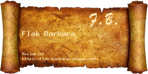 Flak Barbara névjegykártya